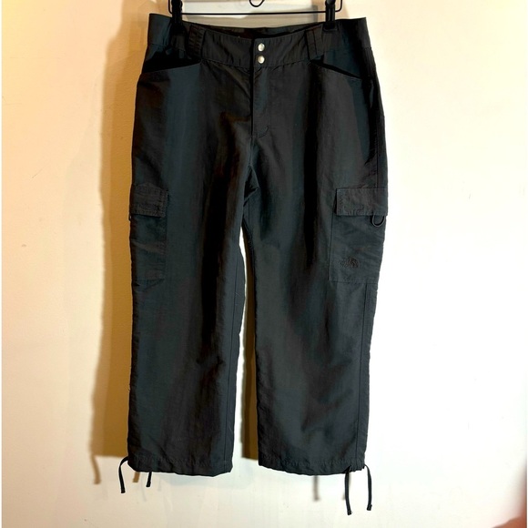 THE NORTH FACE Sz 8 Drawstring Hemline Hiking Walking Capri Pants with Pockets - Picture 1 of 10